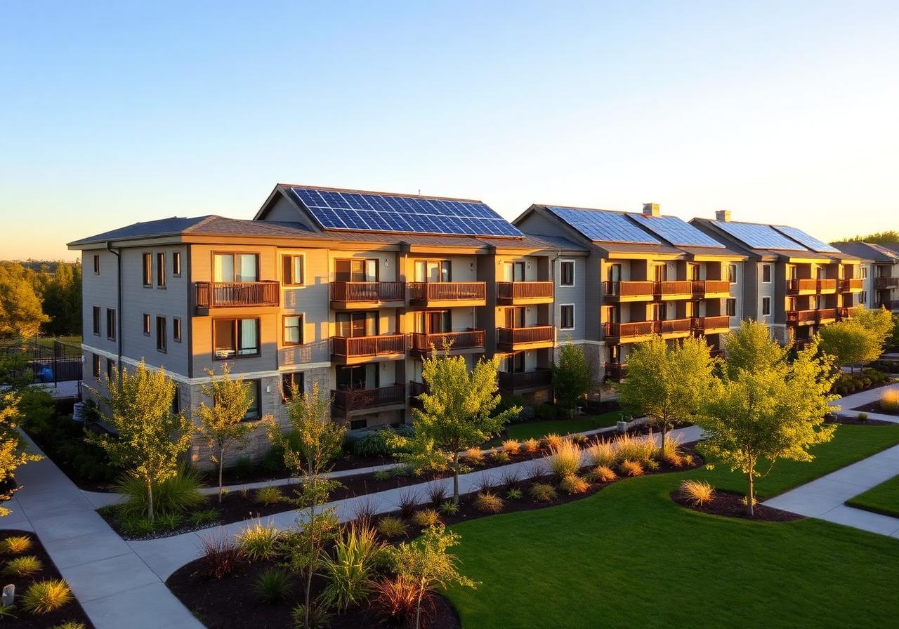 Sustainable apartment community